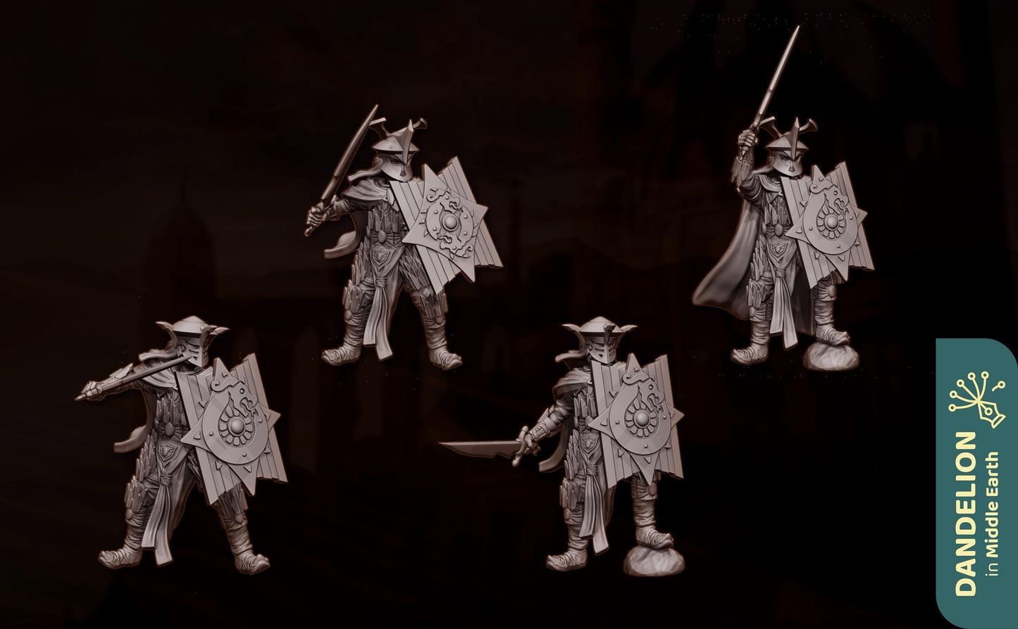 Eastern Empire, Generals of the Dragon Legion | Dandelion in middle earth | Easterlings | Rhun | 28mm | mesbg | lotr |