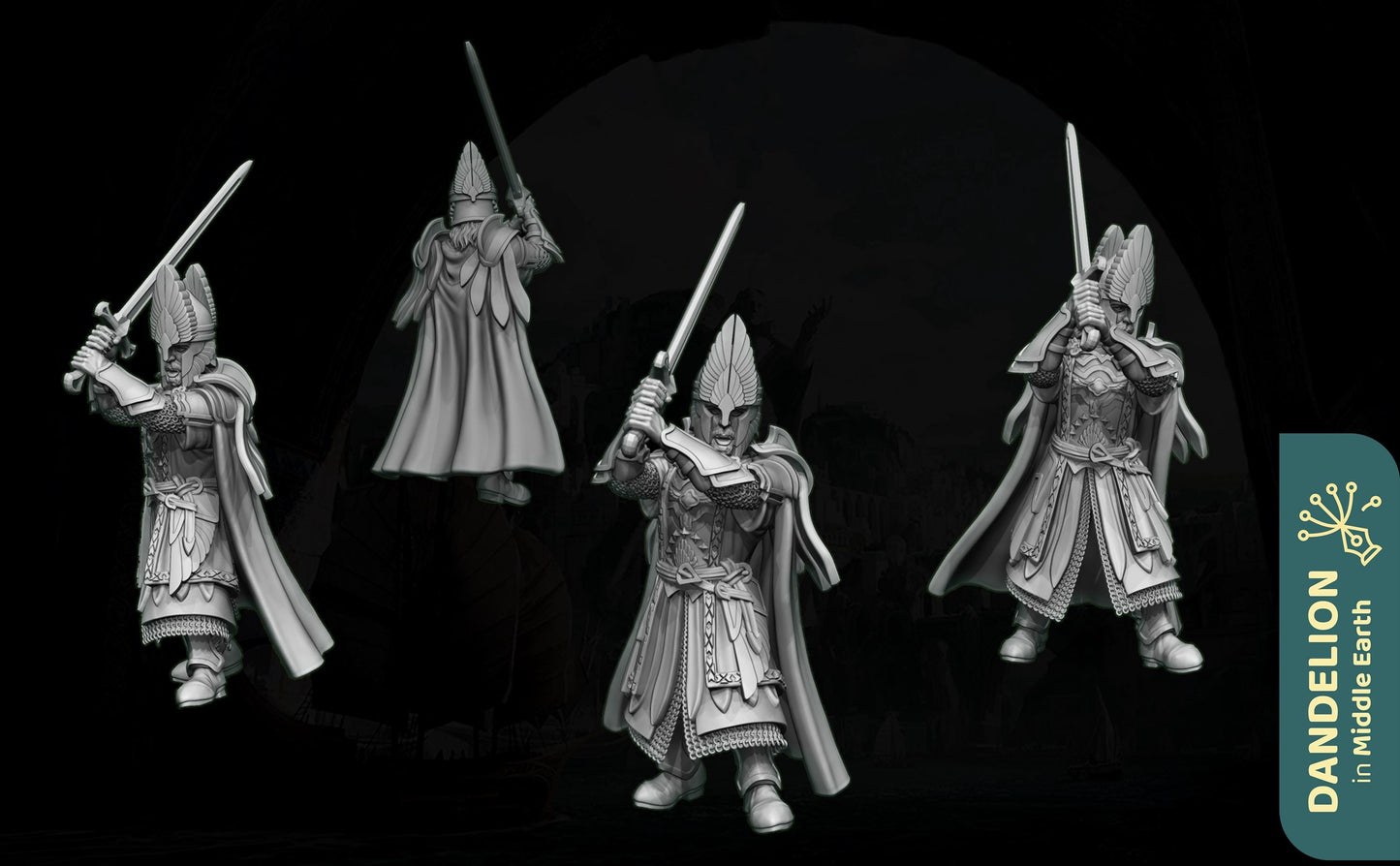 Men of West Starward, High King | Dandelion in middle earth | Men of the West | Numenor | men of the last alliance | mesbg | lotr | 28mm |