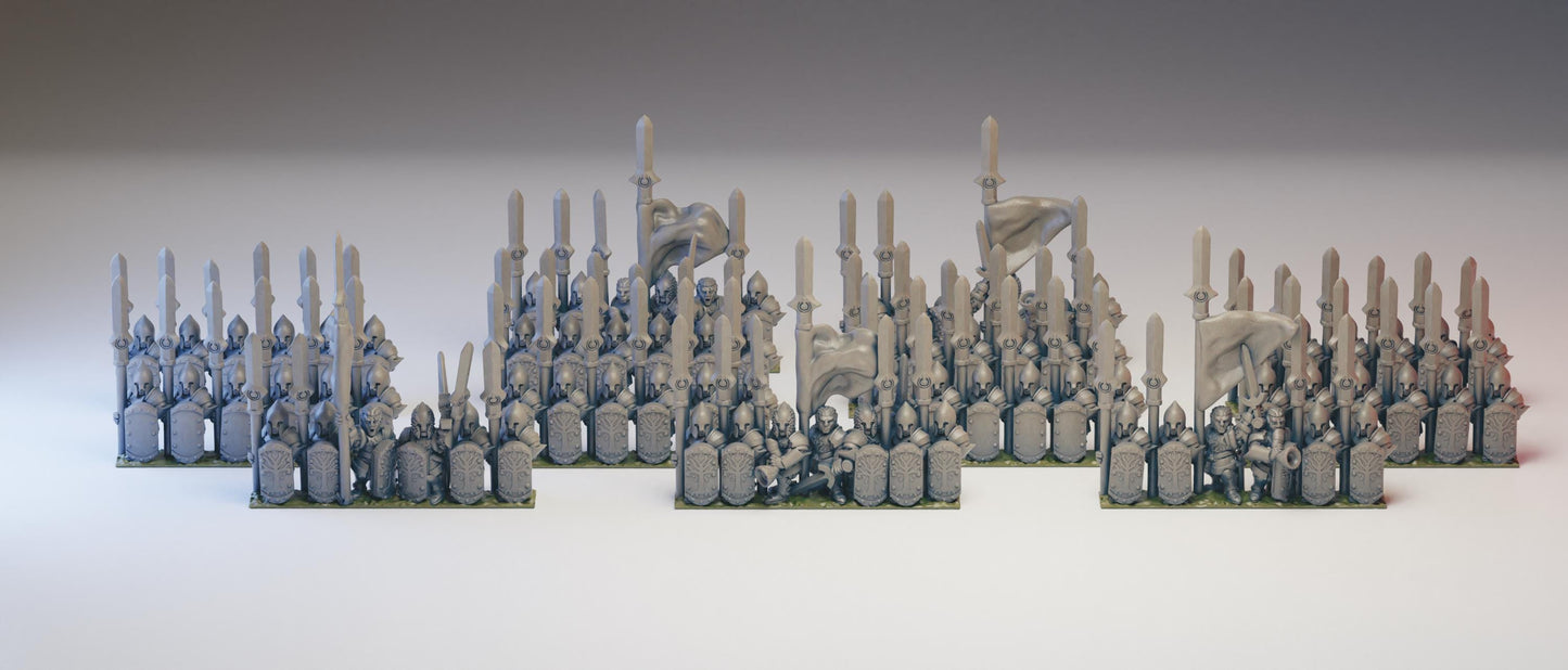 White Tree Warriors | Wakes Emporium | 10mm | Warmaster | lotr | Middle earth | Gondor | Minas Tirith
