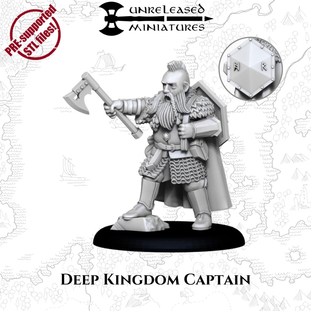 Deep Kingdom Captain | Unreleased Miniatures | Dwarves | mesbg | lotr | 28mm |