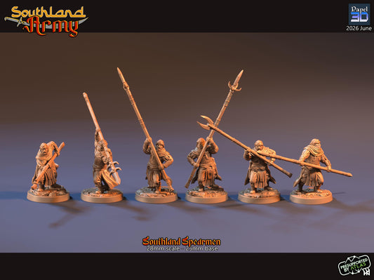 Southland Spearmen  | Papel 3D | 28mm | MESBG | lotr | Middle earth | Harad | rhun | easterlings | mordor | Evil