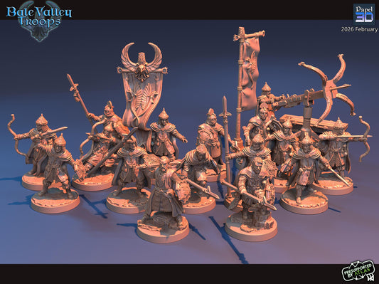Bale Valley Army Warband Set | 28mm Fantasy Wargaming Miniatures | Full Army Bundle | RPG & Tabletop Proxy Models | Dale | The Hobbit
