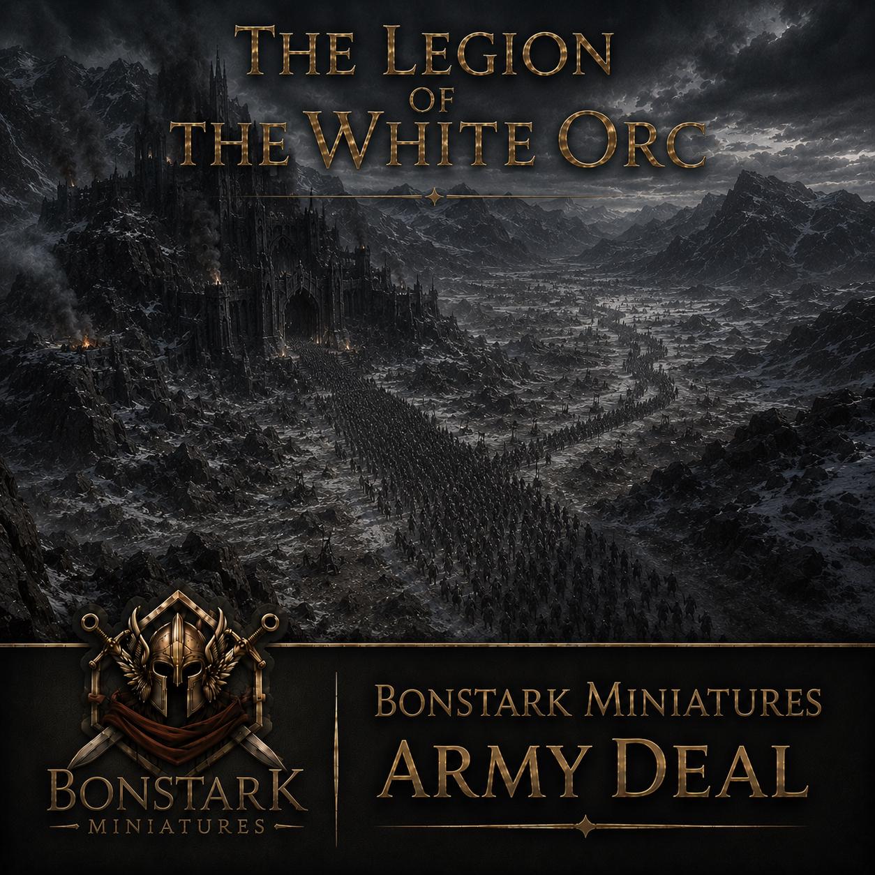 Legion of the White Orc Army Set | 28mm Fantasy Wargaming Miniatures | Full Army Bundle | RPG & Tabletop Proxy Models | Gundabad | Azog