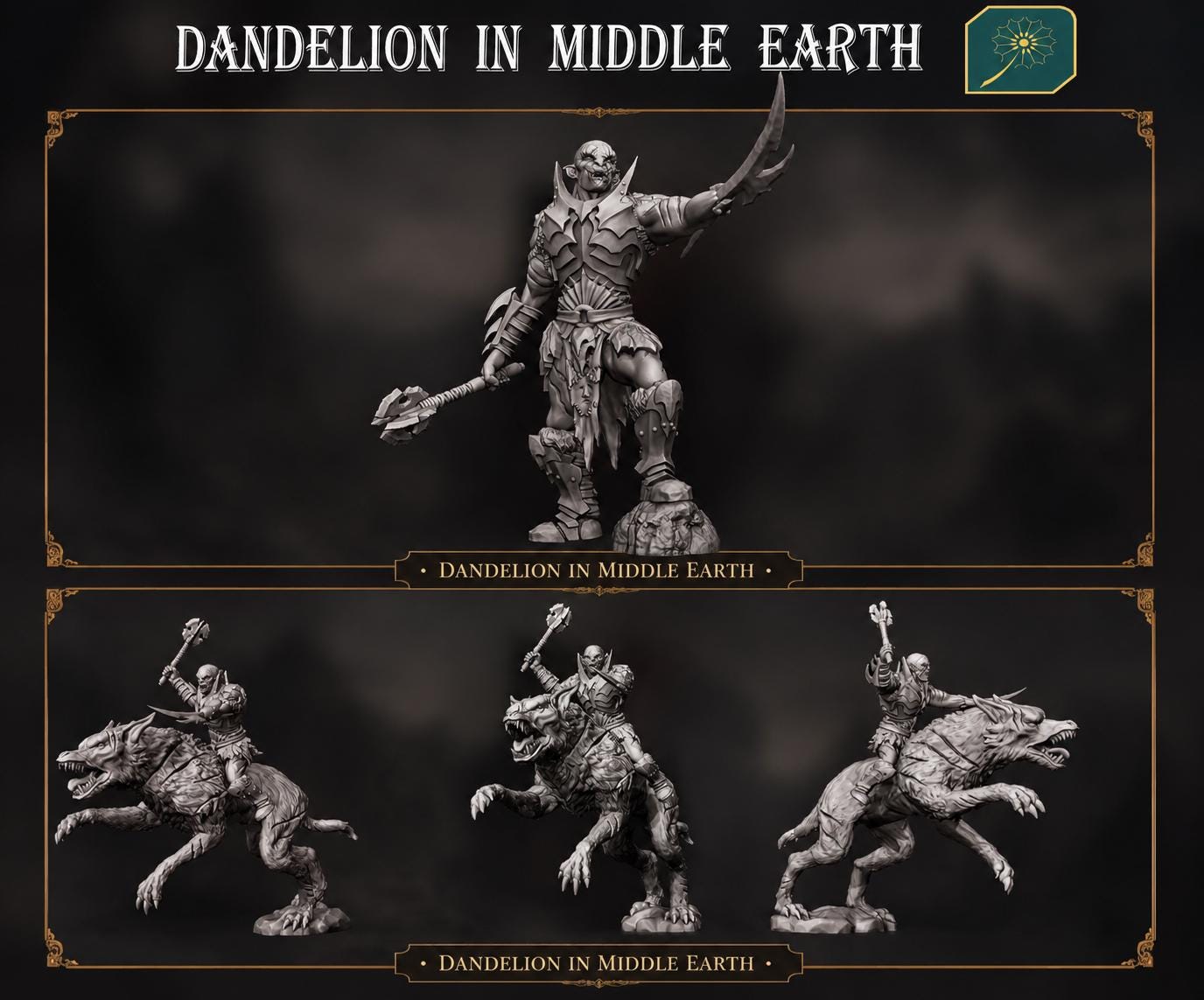 Legion of the White Orc Army Set | 28mm Fantasy Wargaming Miniatures | Full Army Bundle | RPG & Tabletop Proxy Models | Gundabad | Azog