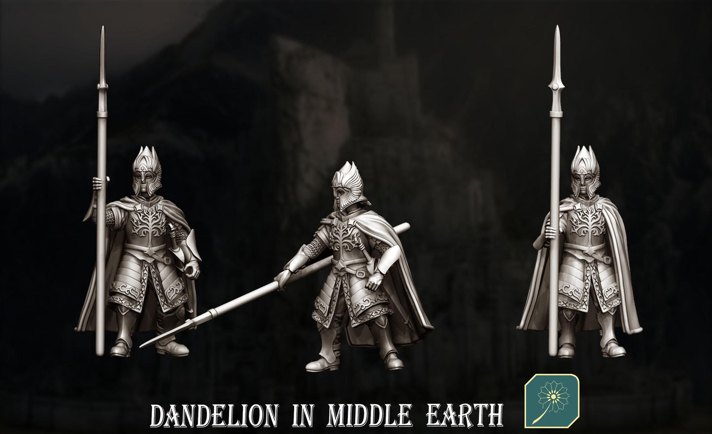Court of the Fountain Army Warband Set | 28mm Fantasy Wargaming Miniatures | Full Army Bundle | RPG & Tabletop Proxy Models | MESBG | Gondor