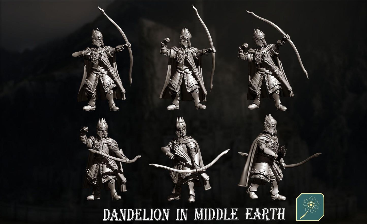 Court of the Fountain Army Warband Set | 28mm Fantasy Wargaming Miniatures | Full Army Bundle | RPG & Tabletop Proxy Models | MESBG | Gondor