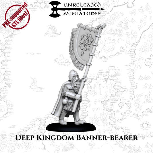 Deep Kingdom Banner-Bearer | Unreleased Miniatures | Dwarves | mesbg | lotr | 28mm |