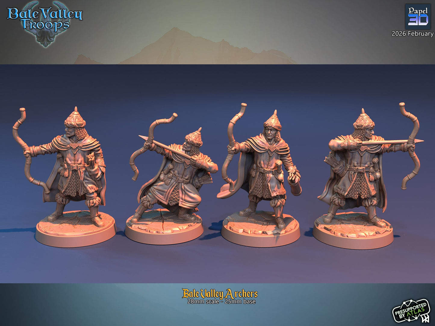 Bale Valley Archers  | Papel 3D | 28mm | MESBG | lotr | Middle earth | Dale | The Hobbit | Brand | Girion | Erebor