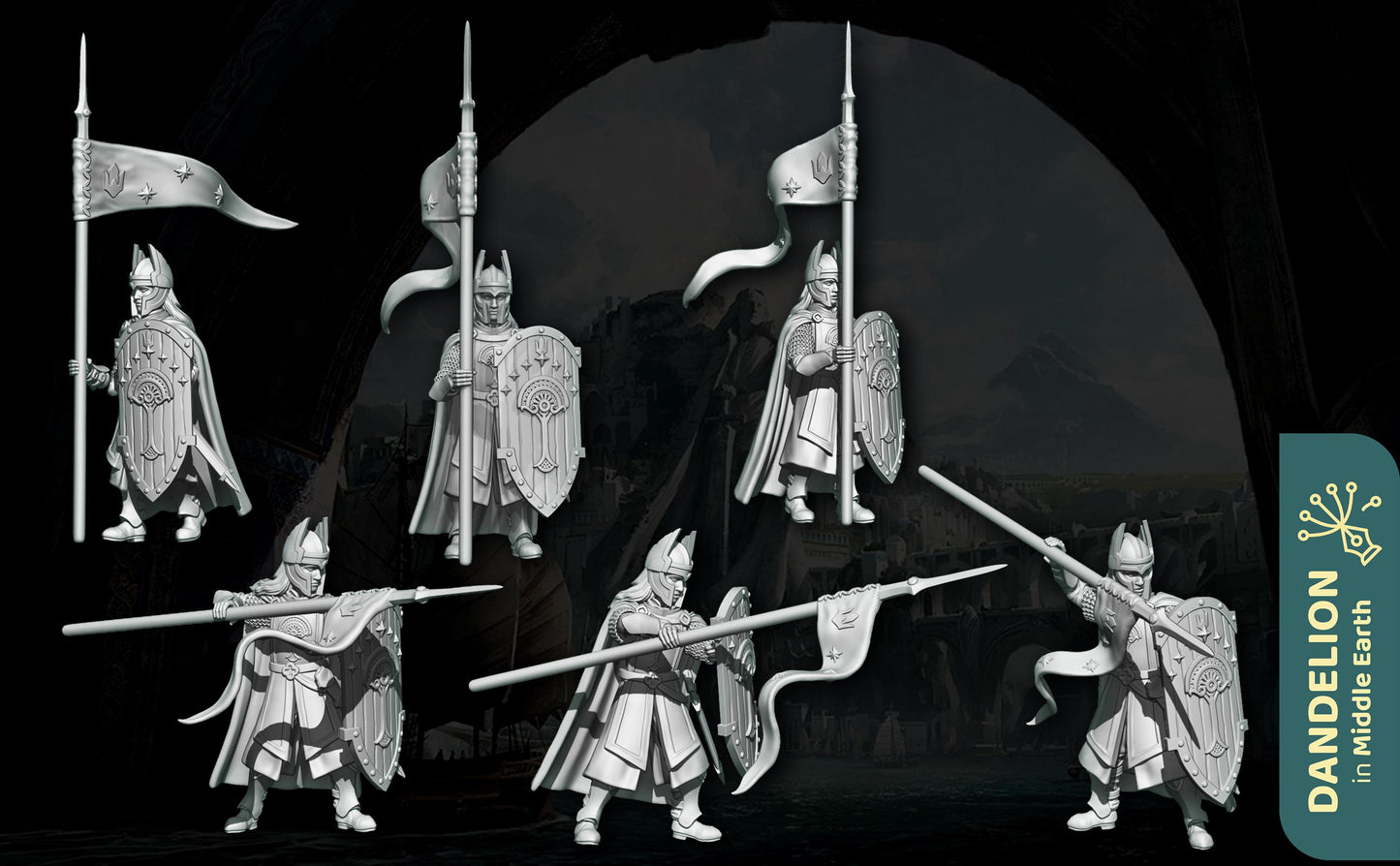 West Starward Army Warband Set | 28mm Fantasy Wargaming Miniatures | Full Army Bundle | RPG & Tabletop Proxy Models | Gondor | MESBG |