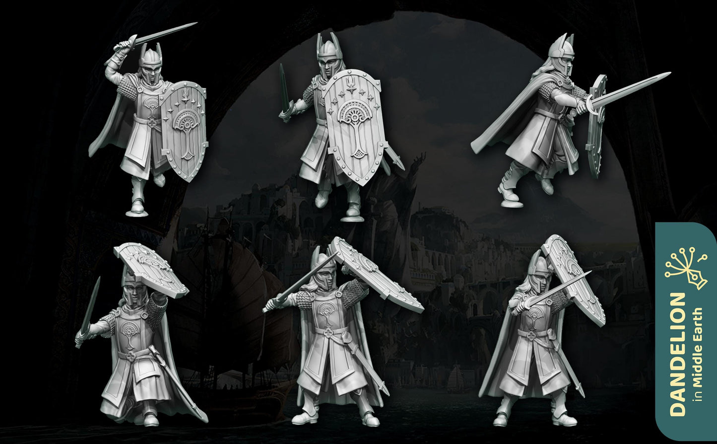 West Starward Army Warband Set | 28mm Fantasy Wargaming Miniatures | Full Army Bundle | RPG & Tabletop Proxy Models | Gondor | MESBG |