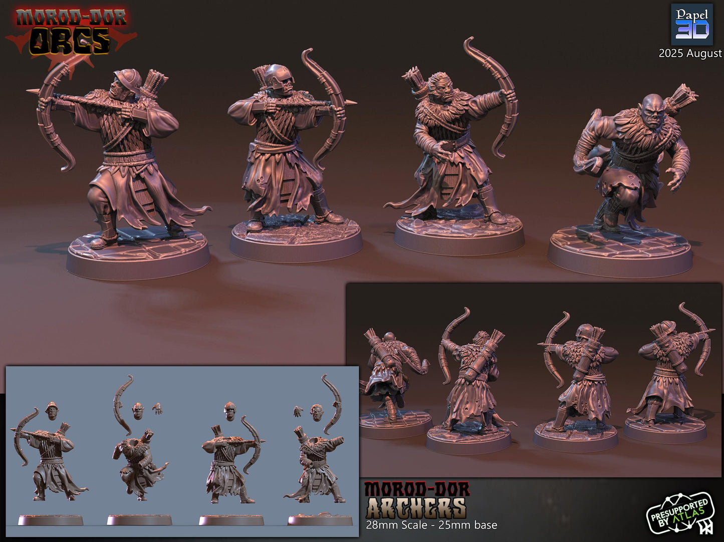 Morod-Dor Orcs Army Warband Set | 28mm Fantasy Wargaming Miniatures | Full Army Bundle | RPG & Tabletop Proxy Models