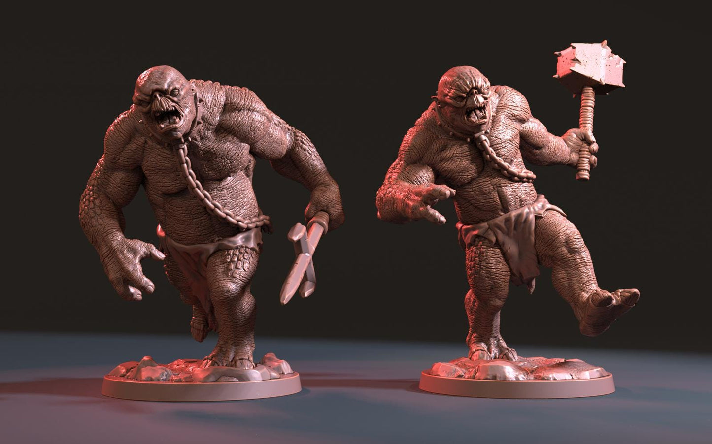 Cave Trolls | 28mm Fantasy Wargaming Miniatures | Moria troll | RPG & Tabletop Proxy Models | Hill Troll | mesbg